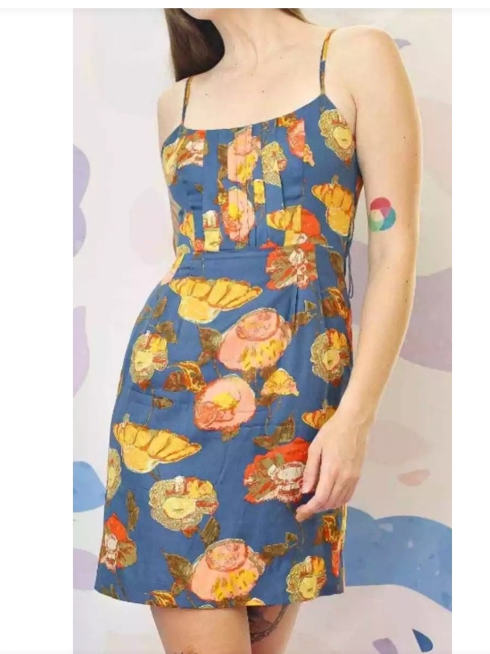 Anthropologie Maeve Anthropologie silk peony dress size 4